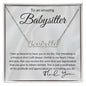 An amazing Babysitter Personalized Name Necklace