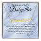 Babysitter Heart Name Necklace Thank You Gift