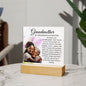 Grandmother and Granddaughter Square Acrylic Plaque