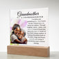 Grandmother and Granddaughter Square Acrylic Plaque
