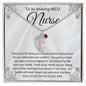 NICU Nurse Thank You Gift Custom Baby Feet Necklace with Birthstone.