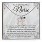 NICU Nurse Thank You Gift Custom Baby Feet Necklace with Birthstone.