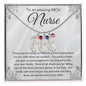 NICU Nurse Thank You Gift Custom Baby Feet Necklace with Birthstone.