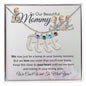 To Our Beautiful Mommy-(Quadruplets) Custom Baby Feet Necklace with Birthstone