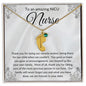 NICU Nurse Thank You Gift Custom Baby Feet Necklace with Birthstone.