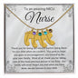 NICU Nurse Thank You Gift Custom Baby Feet Necklace with Birthstone.