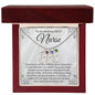 NICU Nurse Thank You Gift Custom Baby Feet Necklace with Birthstone.