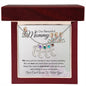 To Our Beautiful Mommy-(Quadruplets) Custom Baby Feet Necklace with Birthstone