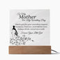 TO MY MOTHER ON MY WEDDING DAY Acrylic Plaque A1