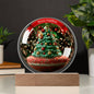 Enchanted Evergreens" acrylic lamp