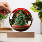Enchanted Evergreens" acrylic lamp