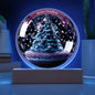 Enchanted Evergreens" acrylic lamp