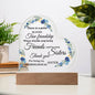 Radiant Bonds Acrylic Heart True Friendship Plaque (Sisters)