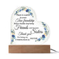 Radiant Bonds Acrylic Heart True Friendship Plaque (Sisters)