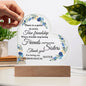 Radiant Bonds Acrylic Heart True Friendship Plaque (Sisters)