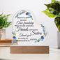 Radiant Bonds Acrylic Heart True Friendship Plaque (Sisters)