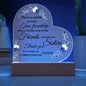 Radiant Bonds Acrylic Heart True Friendship Plaque (Sisters)