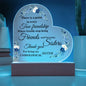 Radiant Bonds Acrylic Heart True Friendship Plaque (Sisters)