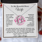Everlasting Devotion: To My Beautiful Wife Breast Cancer Awareness Forever Love Necklace