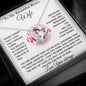 Everlasting Devotion: To My Beautiful Wife Breast Cancer Awareness Forever Love Necklace