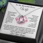 Everlasting Devotion: To My Beautiful Wife Breast Cancer Awareness Forever Love Necklace