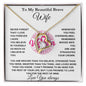 Everlasting Devotion: To My Beautiful Wife Breast Cancer Awareness Forever Love Necklace
