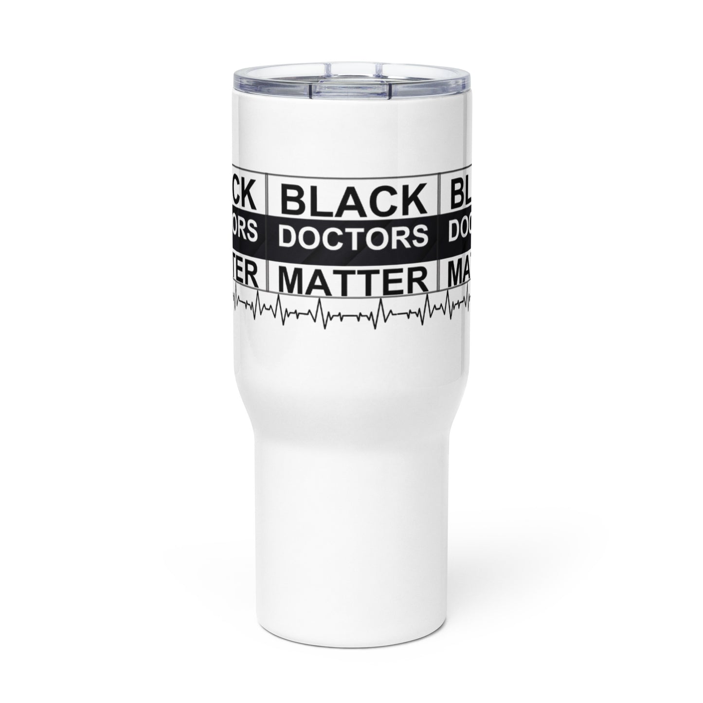 Black Doctors Matter Travel mug with a handle. Rated ⭐⭐⭐⭐⭐