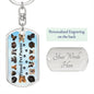Proud Pet Parent Graphic Dog Tag Keychain
