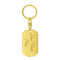 Proud Pet Parent Graphic Dog Tag Keychain