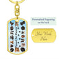 Proud Pet Parent Graphic Dog Tag Keychain