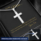 To My Mom Personalized Cross Necklace