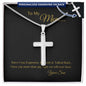 To My Mom Personalized Cross Necklace
