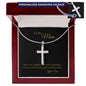 To My Mom Personalized Cross Necklace