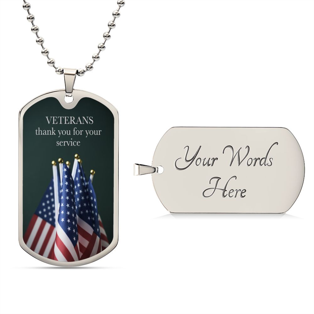 Veterans Thank You For Your Service Personalized in the U.S.A