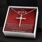 To My Wife Cross Necklace