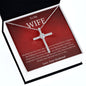 To My Wife Cross Necklace
