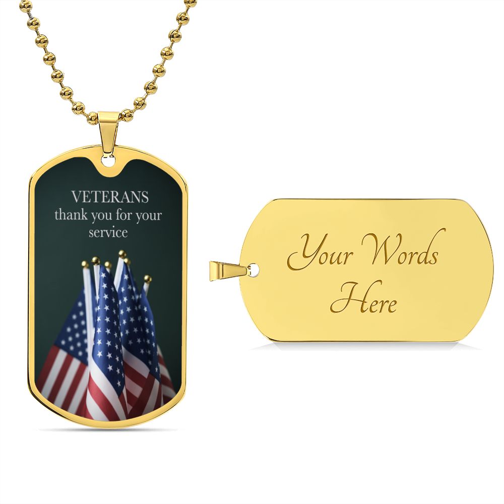 Veterans Thank You For Your Service Personalized in the U.S.A