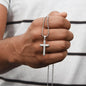 To My Son Stainless Cross Necklace w/Ball Chain & MC Love Mom