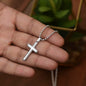 To My Handsome Soulmate Stainless Cross Necklace w/Ball Chain in Luxury Box & MC