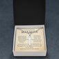 To My Handsome Soulmate Stainless Cross Necklace w/Ball Chain in Luxury Box & MC