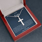 To My Son Stainless Cross Necklace w/Ball Chain & MC Love Mom