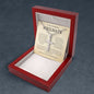 To My Handsome Soulmate Stainless Cross Necklace w/Ball Chain in Luxury Box & MC