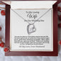 To My Loving Wife on Our Wedding Day Forever Love Necklace.