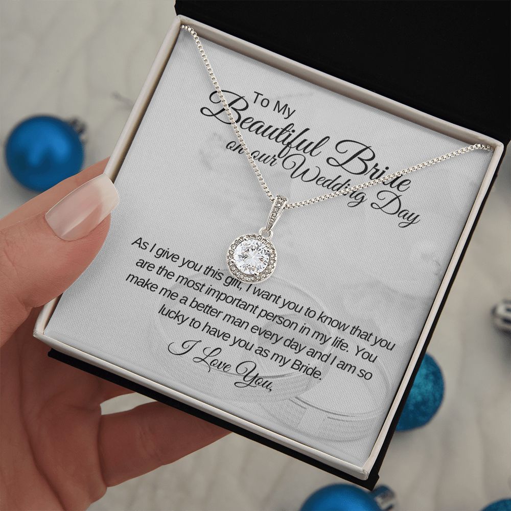 My Beautiful Bride May Our Love Springs Eternal Hope Necklace