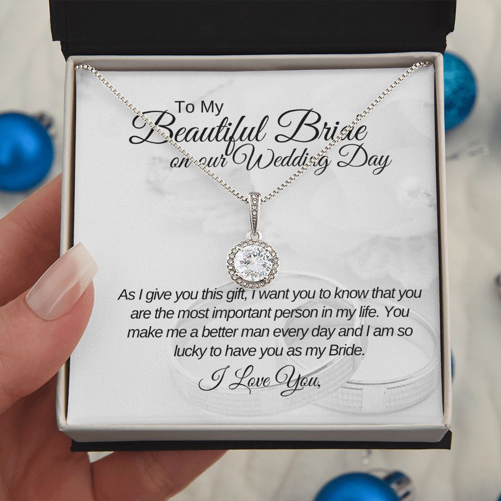 My Beautiful Bride May Our Love Springs Eternal Hope Necklace