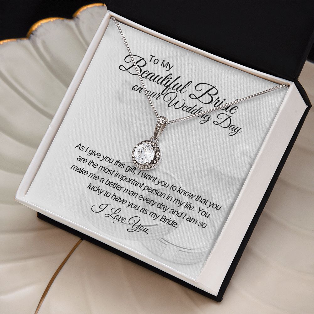 My Beautiful Bride May Our Love Springs Eternal Hope Necklace