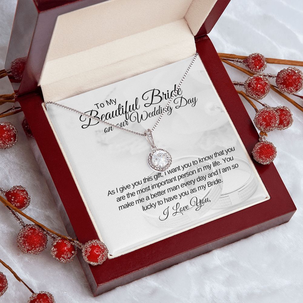 My Beautiful Bride May Our Love Springs Eternal Hope Necklace
