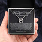 To My Mother on my Wedding Day Luck In Love Necklace.