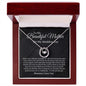 To My Mother on my Wedding Day Luck In Love Necklace.