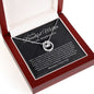 To My Mother on my Wedding Day Luck In Love Necklace.
